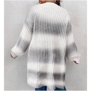 POL Off White Open Front Knit Cardigan
